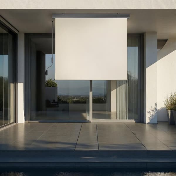 Vertikalmarkis Eloise med 2 väggfästen - 120 x 250 cm, beige