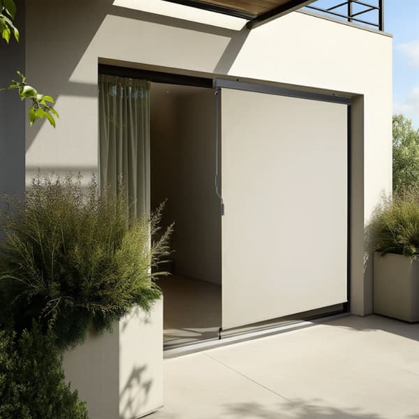 Vertikalmarkis Eloise med 2 väggfästen - 120 x 250 cm, beige