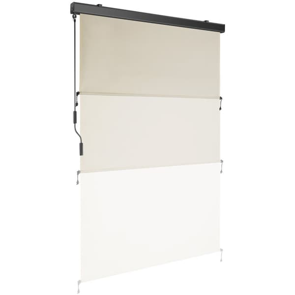 Vertikalmarkis Eloise med 2 väggfästen - 120 x 250 cm, beige