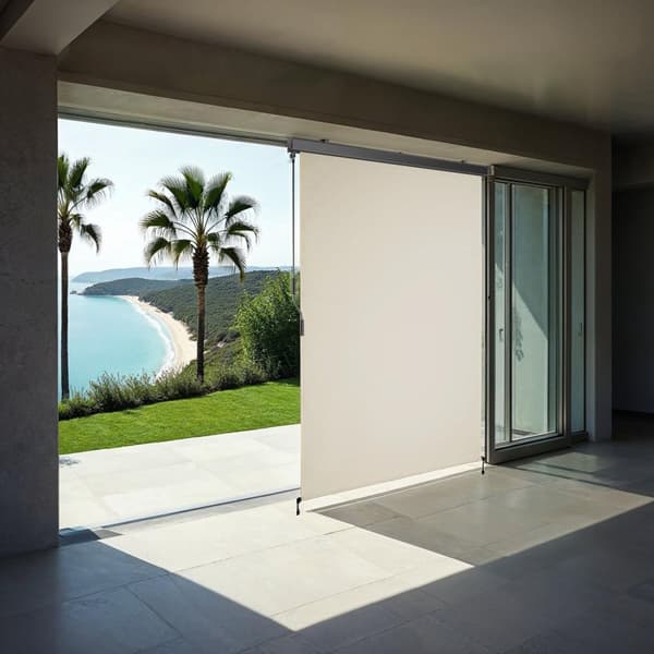 Vertikalmarkis Eloise med 2 väggfästen - 120 x 250 cm, beige