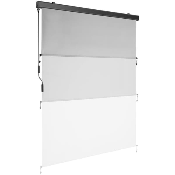 Vertikalmarkis Eloise med 2 väggfästen - 140 x 250 cm, ljusgrå