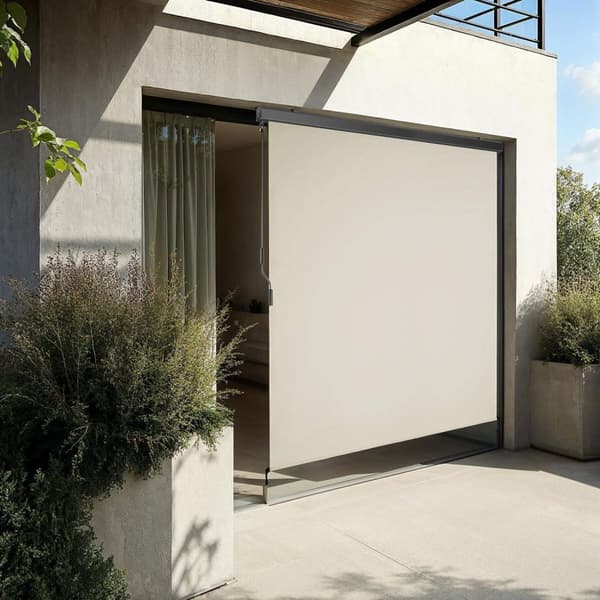 Vertikalmarkis Eloise med 2 väggfästen - 160 x 250 cm, beige