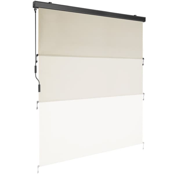 Vertikalmarkis Eloise med 2 väggfästen - 160 x 250 cm, beige