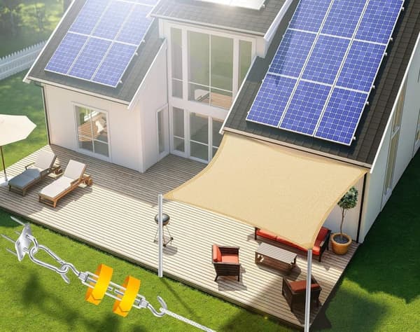Lollanda HDPE solskyddstak – solskydd, vindskydd och UV-skydd, för balkong, terrass och trädgård, inklusive tillbehör