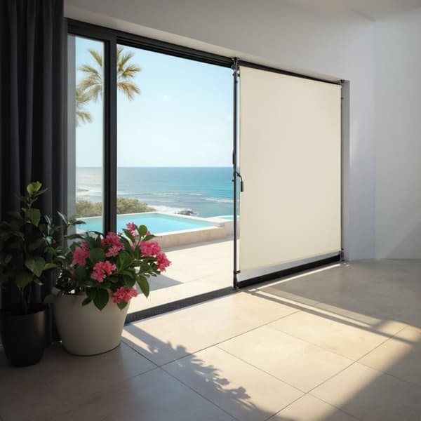 Klemmemarkise Taija med håndsving - 100 x 310 cm,beige