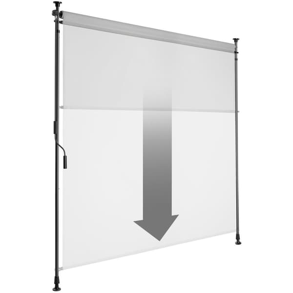 Klemmemarkise Taija med håndsving - 150 x 310 cm,lysegrå