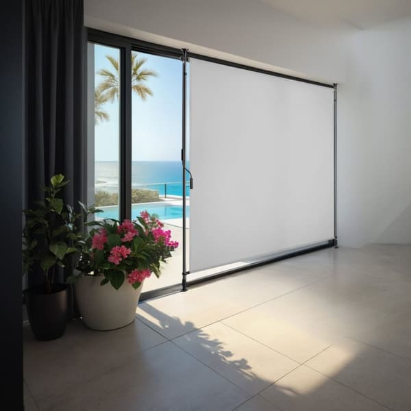 Klemmemarkise Taija med håndsving - 150 x 310 cm,lysegrå