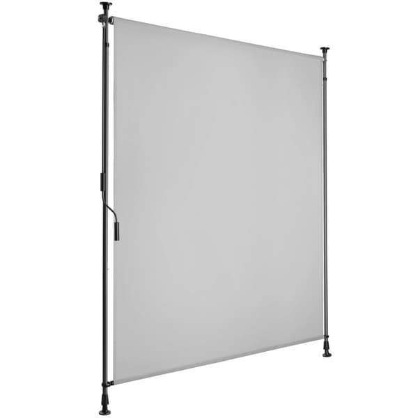Klemmemarkise Taija med håndsving - 120 x 310 cm,lysegrå