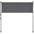 Miniatyrbillede 6 af 11: Klemmemarkise Taija med håndsving - 150 x 310 cm,sort