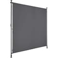 Miniatyrbillede 1 af 11: Klemmemarkise Taija med håndsving - 150 x 310 cm,sort