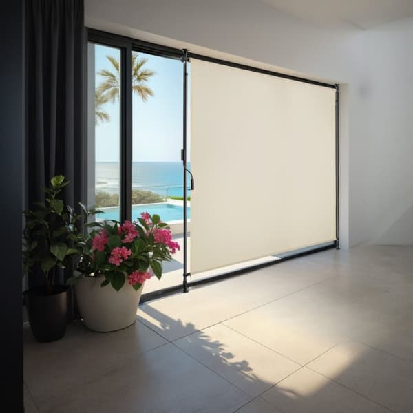 Klemmemarkise Taija med håndsving - 150 x 310 cm,beige