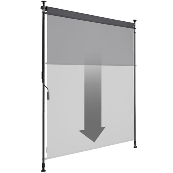 Klemmemarkise Taija med håndsving - 120 x 310 cm,sort