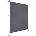 Miniatyrbillede 1 af 11: Klemmemarkise Taija med håndsving - 120 x 310 cm,sort