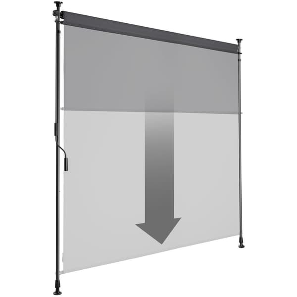 Markis Taija med handvev - 150 x 310 cm, svart