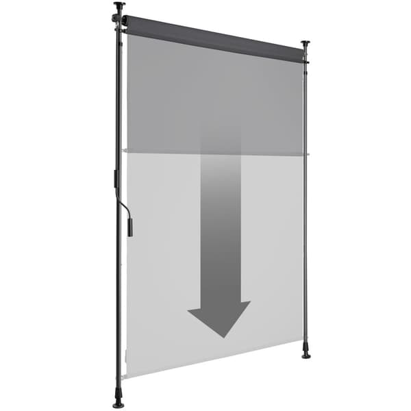 Markis Taija med handvev - 100 x 310 cm, svart
