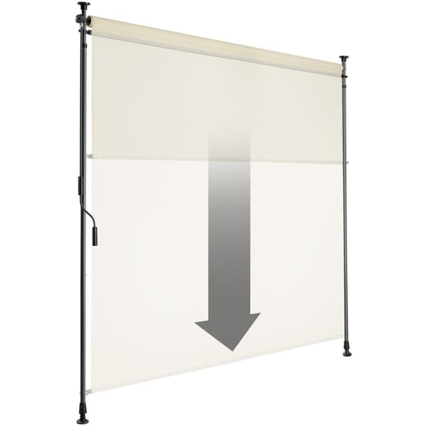 Markis Taija med handvev - 150 x 310 cm, beige
