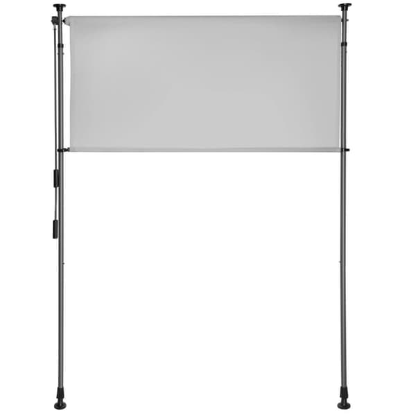 Markis Taija med handvev - 100 x 310 cm, ljusgrå