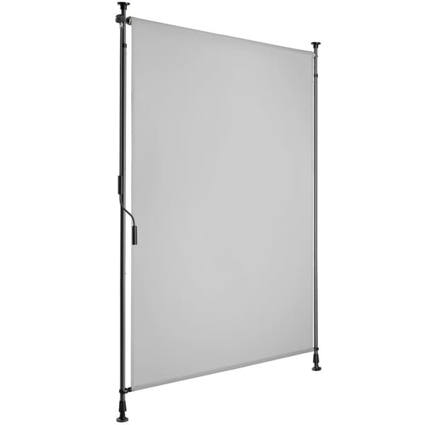 Markis Taija med handvev - 100 x 310 cm, ljusgrå