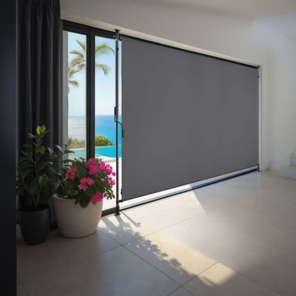 Markis Taija med handvev - 200 x 310 cm, svart