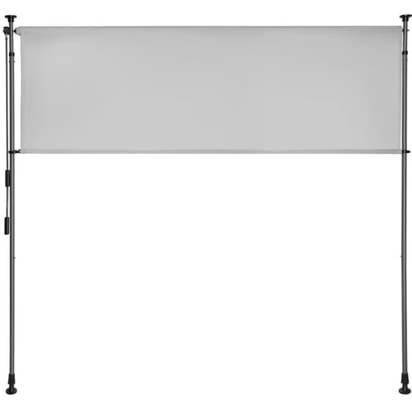 Markis Taija med handvev - 150 x 310 cm, ljusgrå