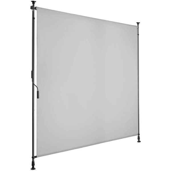 Markis Taija med handvev - 150 x 310 cm, ljusgrå