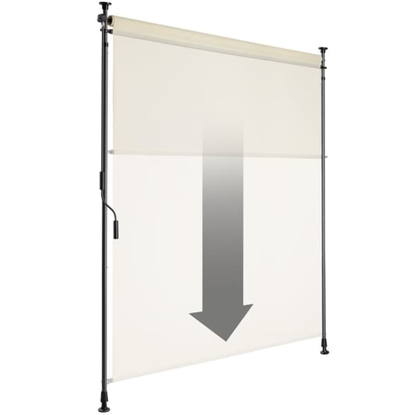 Markis Taija med handvev - 120 x 310 cm, beige