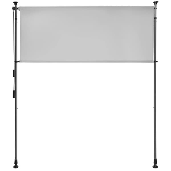 Markis Taija med handvev - 120 x 310 cm, ljusgrå