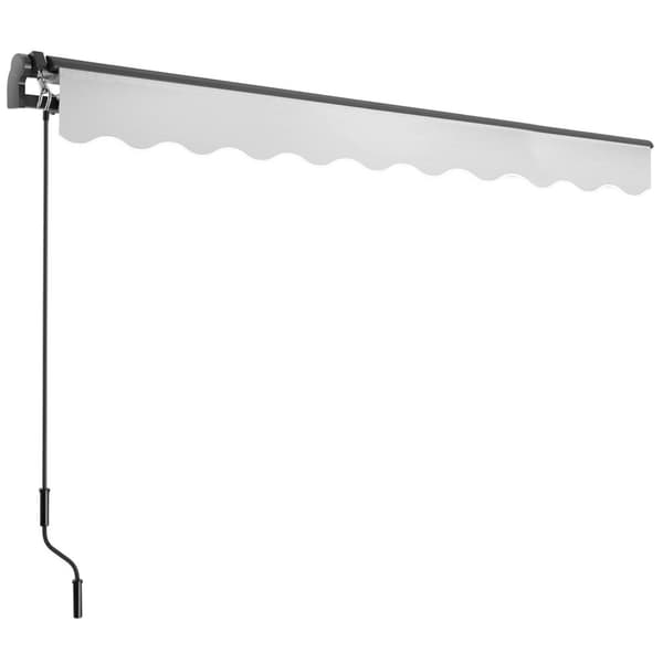 Ornella ledad markis med väggfäste - 300 x 250 cm, ljusgrå