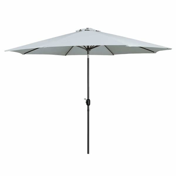 BRUGT Marbueno Parasoll Stål 8 Stænger D270 cm Polyester Hvid Have, Pool, Terrasse 10484