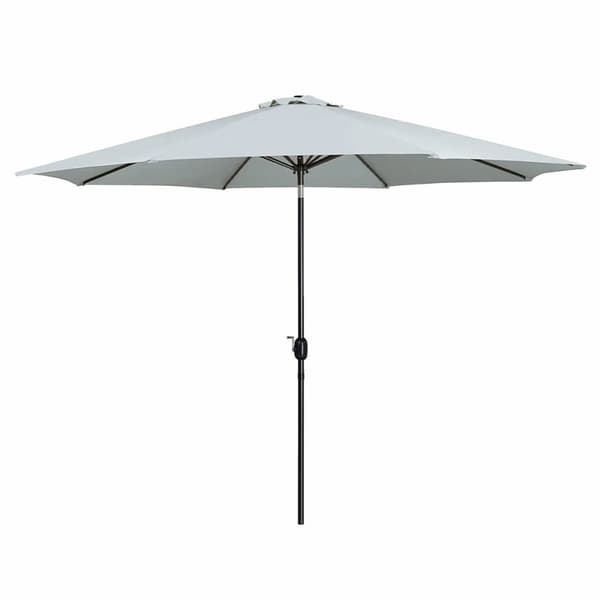 BRUGT Marbueno Parasoll Stål 8 Stænger D270 cm Polyester Hvid Have, Pool, Terrasse 10484