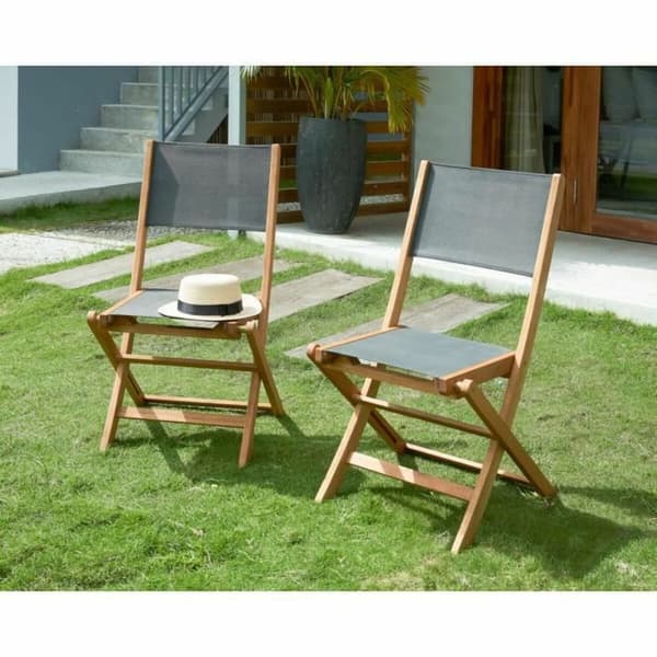 Vrtni stol Acacia Grå 50 x 57 x 90 cm (4 Dele)