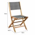 Miniatyrbillede 2 af 4: Vrtni stol Acacia Grå 50 x 57 x 90 cm (4 Dele)