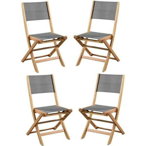 Vrtni stol Acacia Grå 50 x 57 x 90 cm (4 Dele)