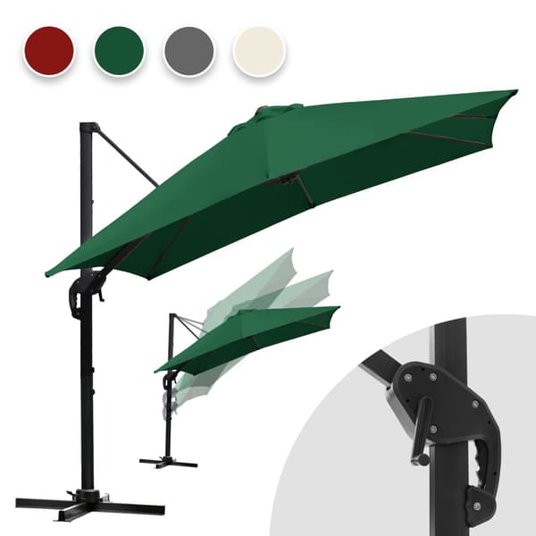 Parasol Ø300cm obrotowy, uchylny, obrót 360°, parasol rynkowy, zielony