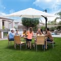 Miniatyrbild 8 av 9: Parasol Ø300cm obrotowy, uchylny, obrót 360°, rynkowy, beżowy