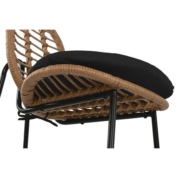 Pöytäsetti 2 tuolilla Home ESPRIT Ruskea Musta 60 x 60 x 102 cm