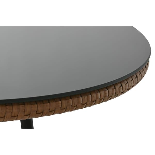 Pöytäsetti 2 tuolilla Home ESPRIT Ruskea Musta 60 x 60 x 102 cm