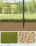 Miniatyrbillede 4 af 6: Rootz Justerbar parasol - Sunshade - Udendørs paraply - Højde Justerbar - 160 cm x 158-206 cm - Blå -hvid