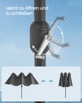 Miniatyrbild 4 av 7: Rootz Double Sunshield Parasol - UV Protection Sunshade - Utomhusparaply - UPF 50+ UV -betyg - 394 x 200 cm - Grå