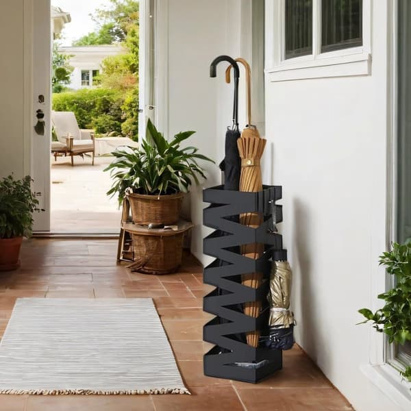 Rootz Iron Paraply Stand - Screen Stand - Metal Holder - Stylish Decor - 15,5 cm x 15,5 cm x 49 cm