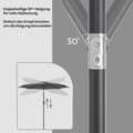 Miniatyrbild 4 av 6: Rootz Outdoor Parasol 300cm - Paraply - Garden Sunshade - UPF 50+ Skydd - 3m x 2,4 m