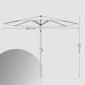Miniatyrbild 6 av 6: Rootz Outdoor Parasol 300cm - Paraply - Garden Sunshade - UPF 50+ Skydd - 3m x 2,4 m