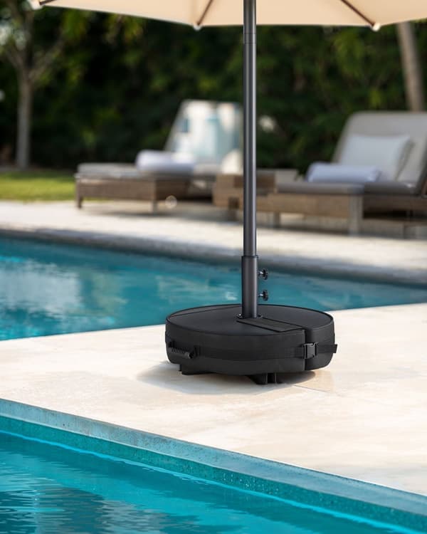 Rootz Parasol Stand - Paraply Base - Sunshade Support - Holdable Steel - 55x55x40cm - Sort