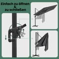 Miniatyrbild 5 av 5: Rootz Parasol - Trädgårdsparaply - Trafikljus - 360 ° rotation - 290 cm x 290 cm