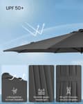 Miniatyrbillede 3 af 6: Rootz Parasol Sun Paraply - Shade Canopy - Patio paraply - UPF 50+ Beskyttelse - 300 cm D x 240 cm H