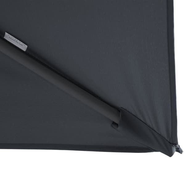 AXI Nima Rektangulär parasoll 300 x 300 cm i antracit/grå | Parasoll för trädgården med aluminiumram | Inkl. parasollfot med hjul och överdrag |