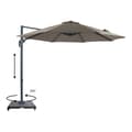 Miniatyrbillede 4 af 7: AXI Marisol Parasol Rund 300 x 300 cm i antracit/taupe | Parasol til haven med aluminiumsstel | Inkl. parasolfod med hjul og betræk | Kan vippes og