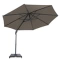 Miniatyrbillede 2 af 7: AXI Marisol Parasol Rund 300 x 300 cm i antracit/taupe | Parasol til haven med aluminiumsstel | Inkl. parasolfod med hjul og betræk | Kan vippes og