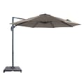 Miniatyrbillede 1 af 7: AXI Marisol Parasol Rund 300 x 300 cm i antracit/taupe | Parasol til haven med aluminiumsstel | Inkl. parasolfod med hjul og betræk | Kan vippes og