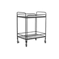 Miniatyrbillede 1 af 5: Servirni voziček DKD Home Decor Sort Metal Krystal 60,5 x 40,5 x 75,5 cm